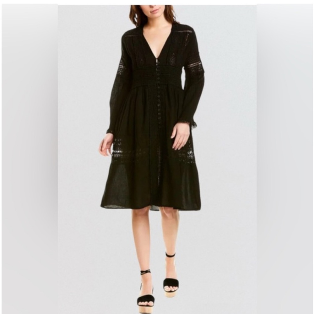 Chic Black Long Sleeve Dress